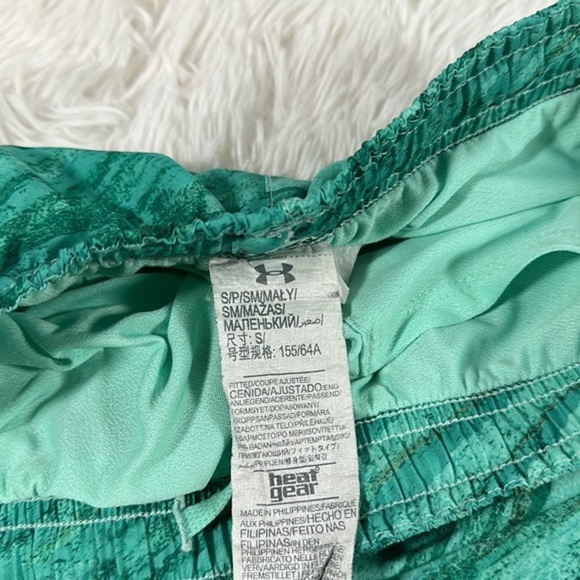 Under Armour Turquoise Green Striped Athletic Shorts - Picture 5 of 8